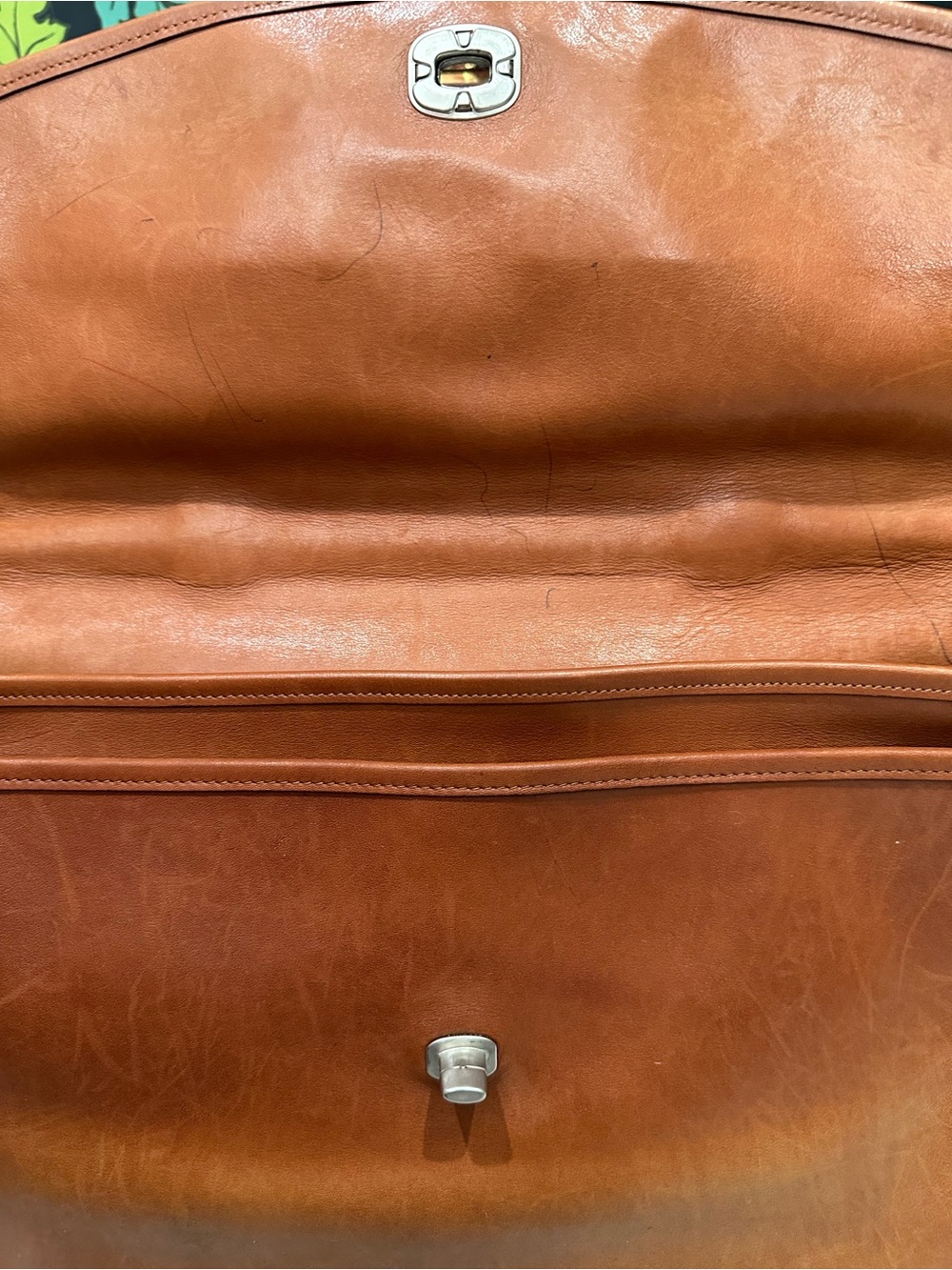 Vintage Coach Glove Tanned Leather Briefcase Bag | 1993 Cognac Camel with COA - Picture 12 of 17